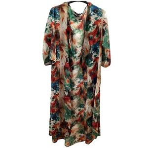Zury One Size Multi Color 100% Rayon Cover Up Dress. Preloved Like New
